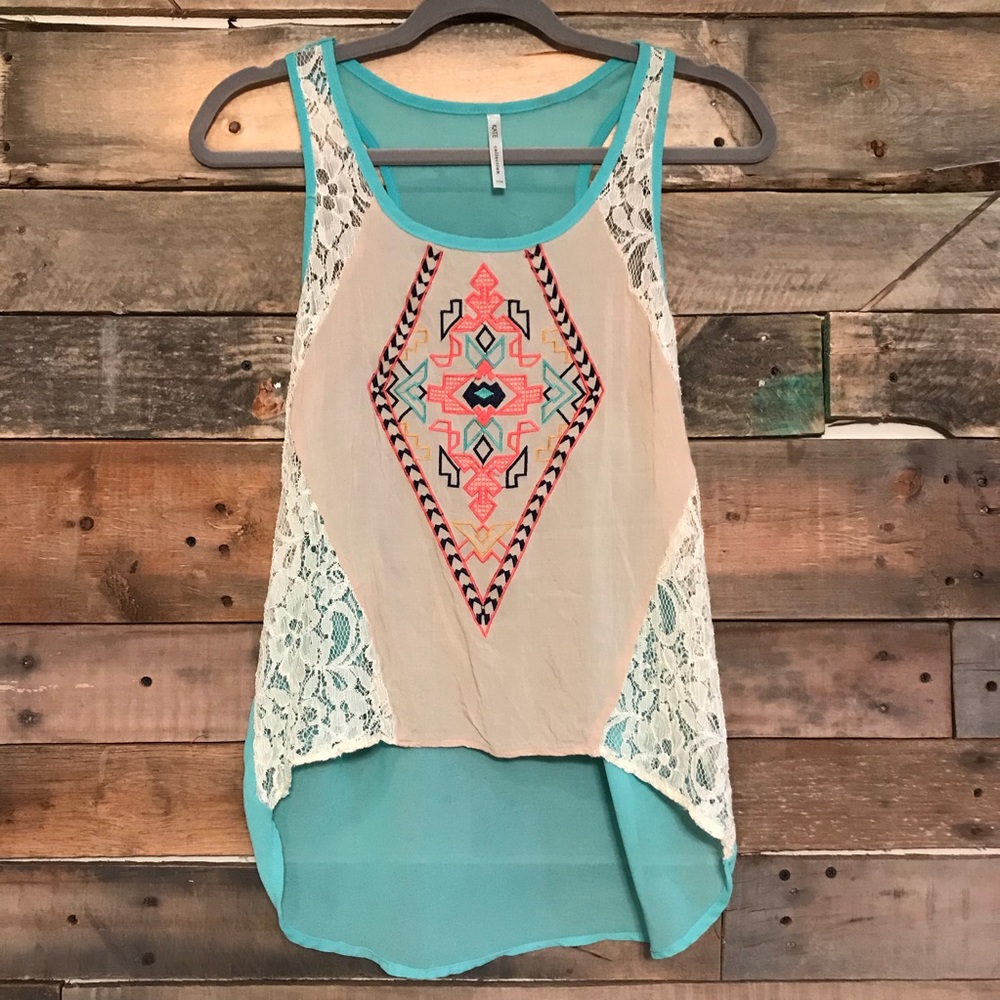 Kate Collection lace and embroidered tank